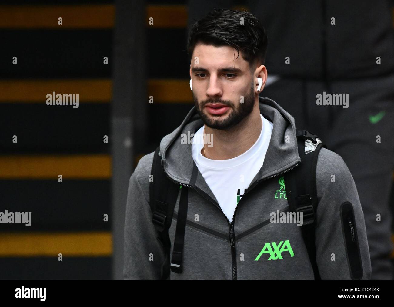 LONDON, ENGLAND - DECEMBER 9: Dominik Szoboszlai of Liverpool FC with headphones during the Premier League match between Crystal Palace and Liverpool Stock Photo
