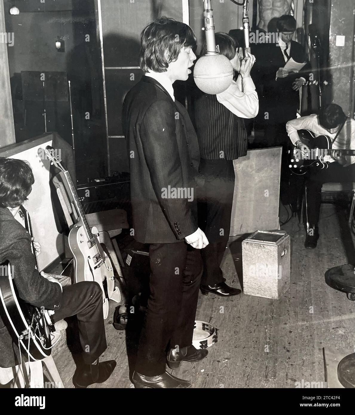 ROLLING STONES at the BBC Radio Playhouse,London, in 1964. Long John
