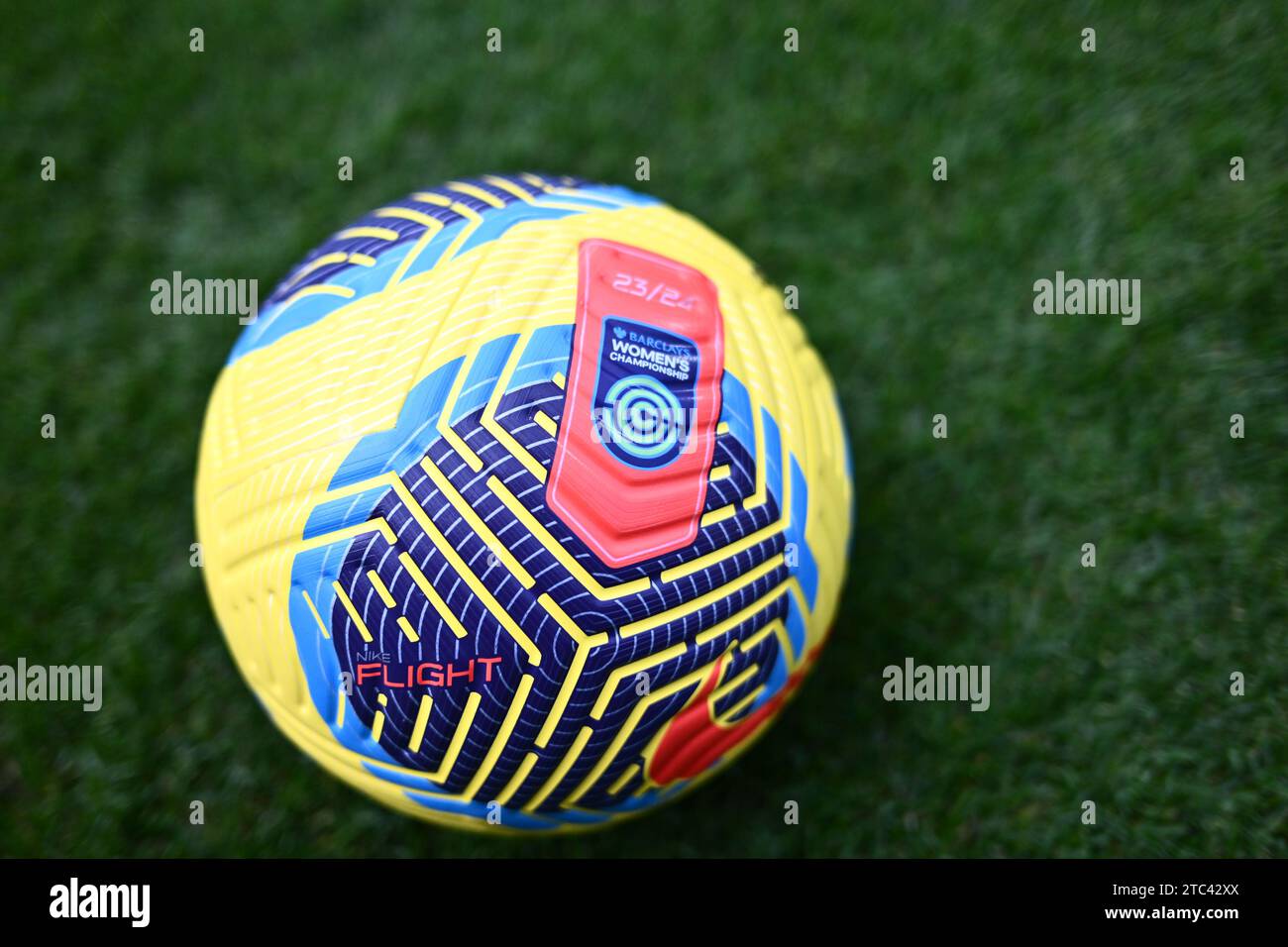 England, London 19 November 2023 - official Womens Championship Nike match day ball close up during the Womens Championship match between Crystal Pala Stock Photo
