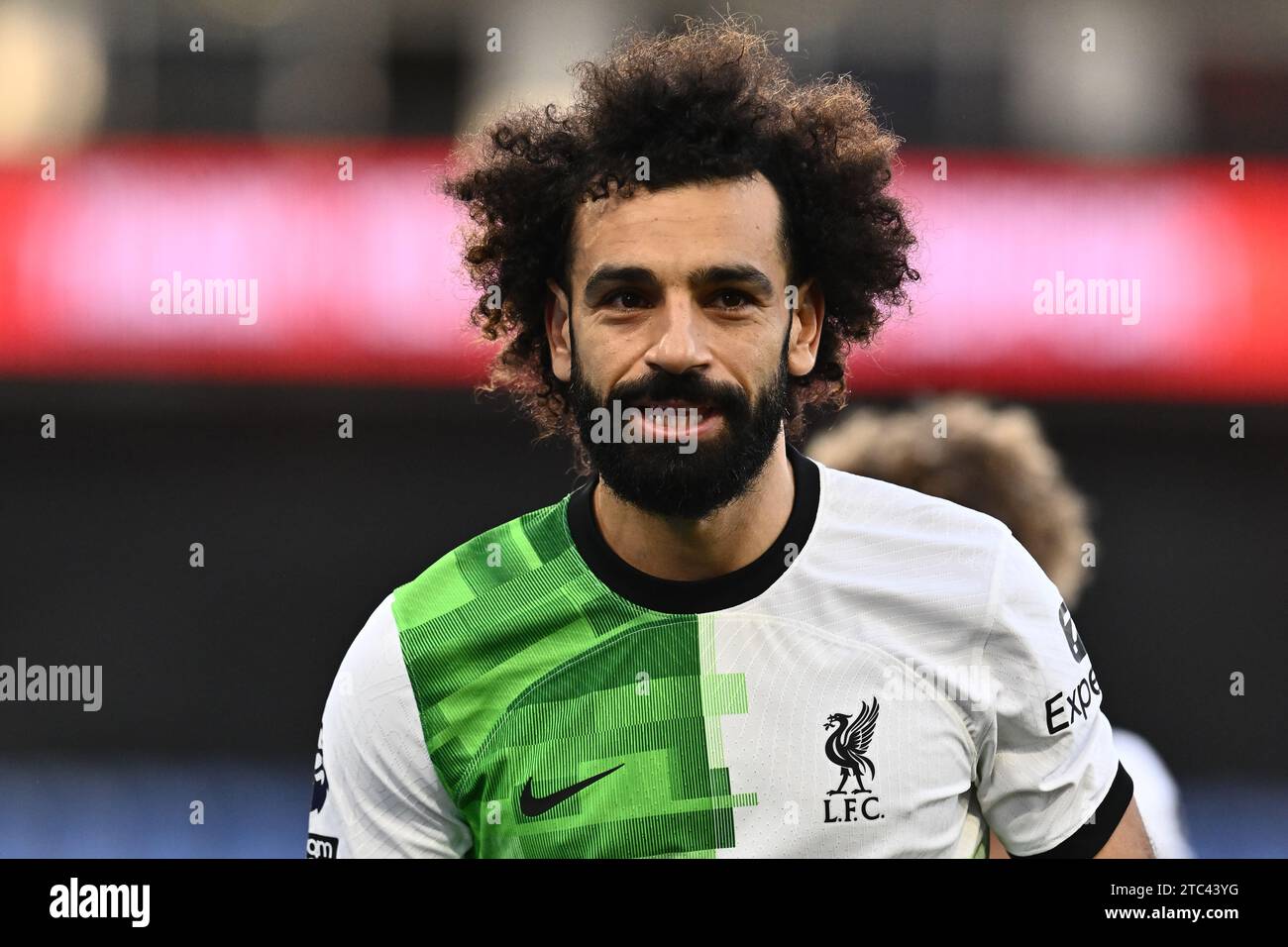 LONDON, ENGLAND - DECEMBER 9: Mohamed Salah of Liverpool FC looks on during the Premier League match between Crystal Palace and Liverpool FC at Selhur Stock Photo