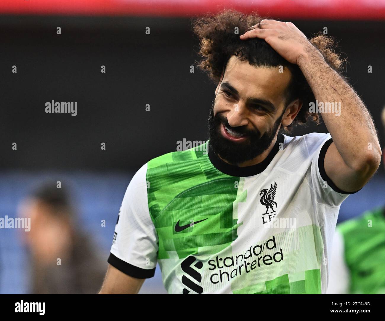 LONDON, ENGLAND - DECEMBER 9: Mohamed Salah of Liverpool FC smiles during the Premier League match between Crystal Palace and Liverpool FC at Selhurst Stock Photo
