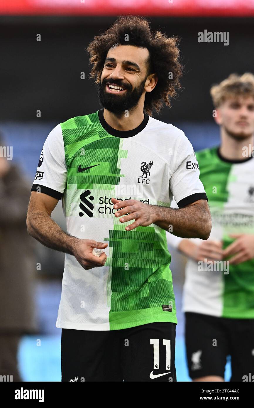 LONDON, ENGLAND - DECEMBER 9: Mohamed Salah of Liverpool FC smiles during the Premier League match between Crystal Palace and Liverpool FC at Selhurst Stock Photo