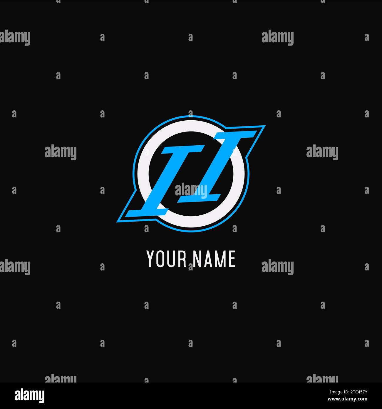 Initial II logo circle line, creative esport team logo monogram style ...