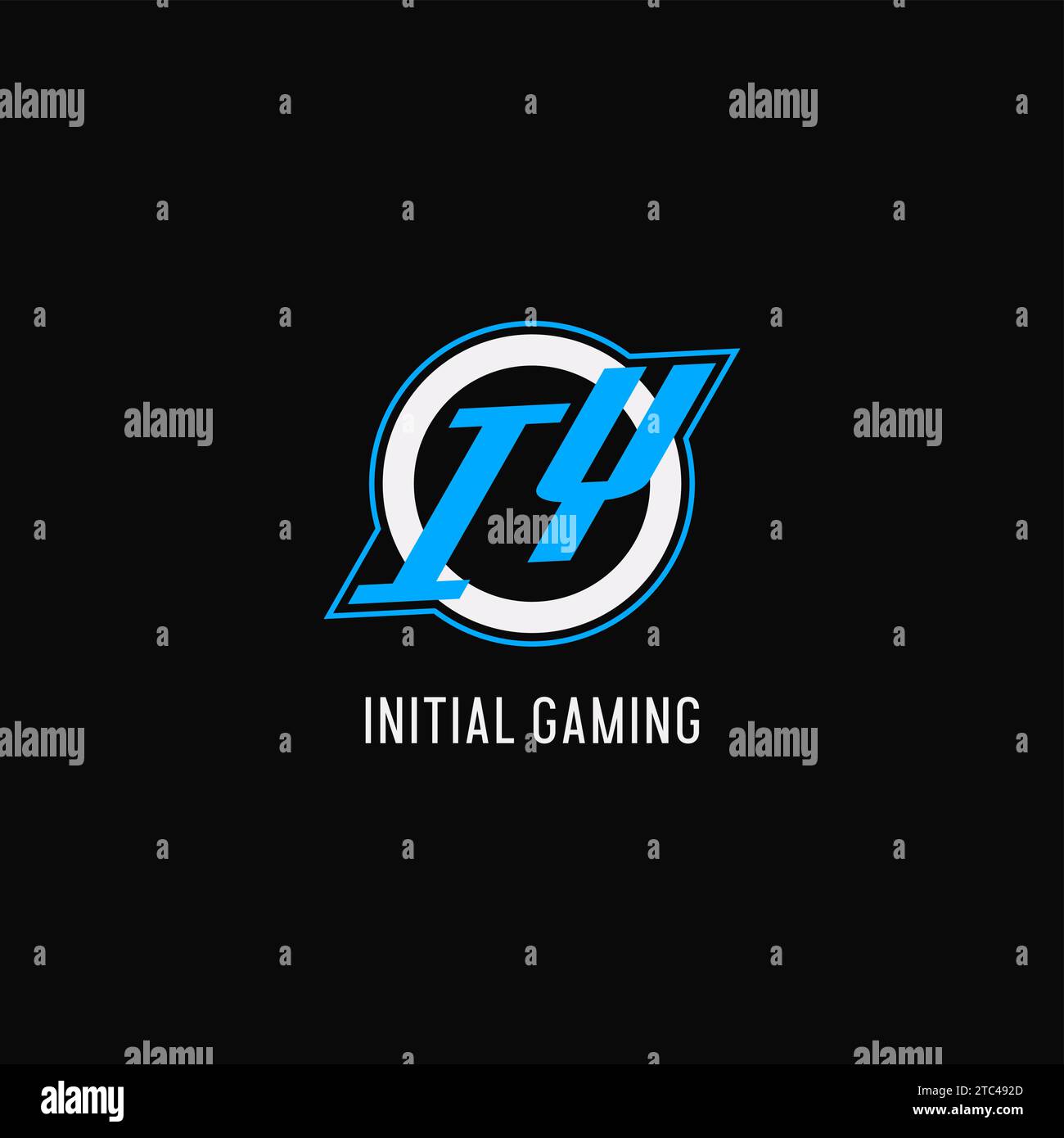 Initial IY logo circle line, creative esport team logo monogram style ...
