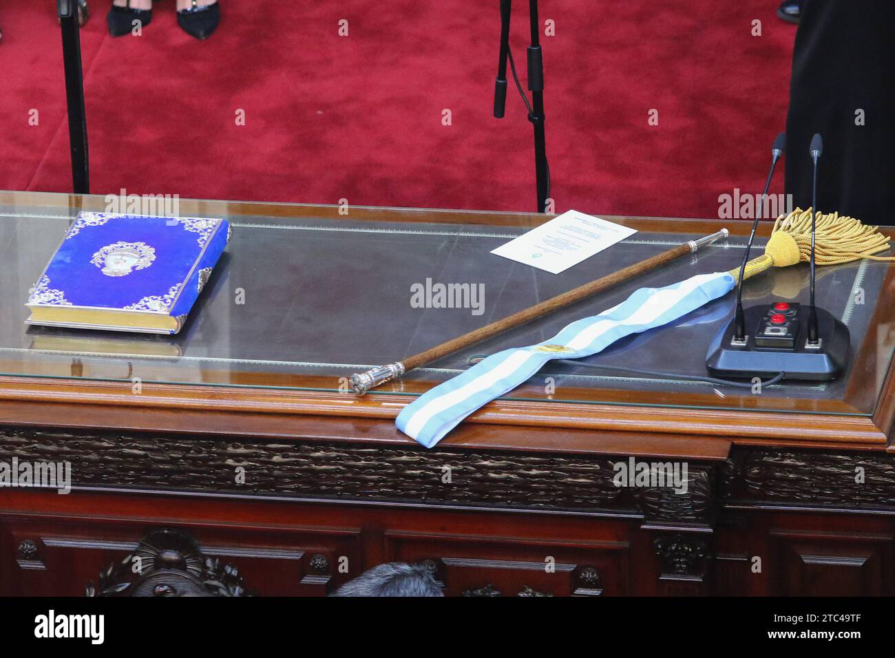 Buenos Aires, Argentina. 10th Dec, 2023. of during the swearing-in and presidential inauguration of Javier Milei at National Congress ( Credit: Néstor J. Beremblum/Alamy Live News Stock Photo