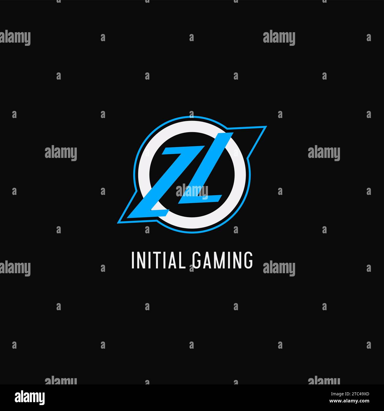 Initial ZL logo circle line, creative esport team logo monogram style ...