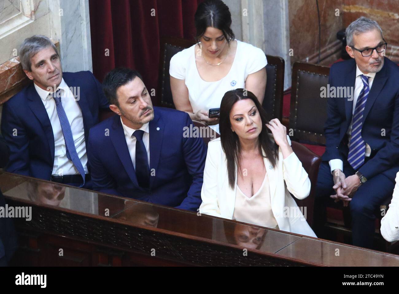 Buenos Aires, Argentina. 10th Dec, 2023. of during the swearing-in and presidential inauguration of Javier Milei at National Congress ( Credit: Néstor J. Beremblum/Alamy Live News Stock Photo