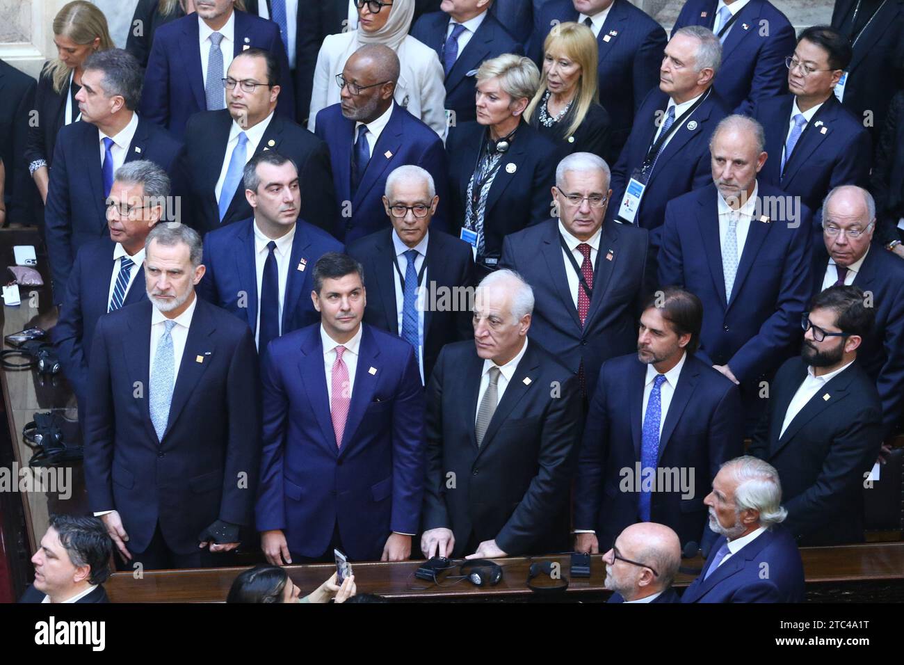 Buenos Aires, Argentina. 10th Dec, 2023. Felipe VI king of Spain and other presidents during the inauguration ceremony of Javier Milei at National Congress ( Credit: Néstor J. Beremblum/Alamy Live News Stock Photo