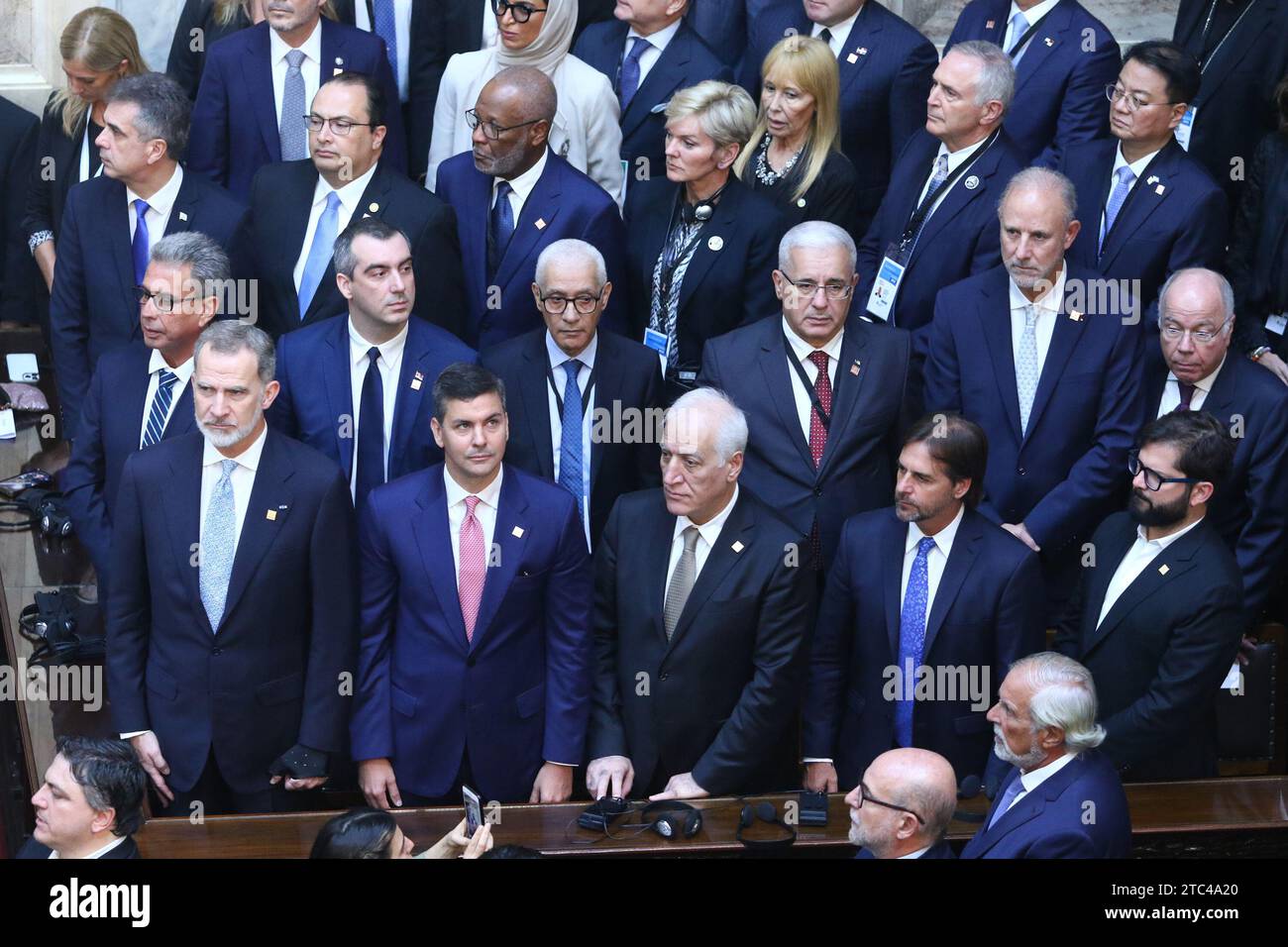 Buenos Aires, Argentina. 10th Dec, 2023. Felipe VI king of Spain and other presidents during the inauguration ceremony of Javier Milei at National Congress ( Credit: Néstor J. Beremblum/Alamy Live News Stock Photo