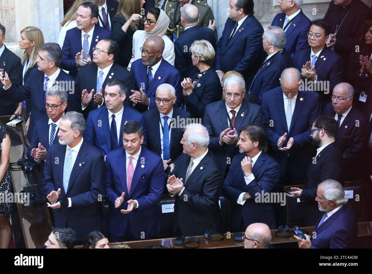 Buenos Aires, Argentina. 10th Dec, 2023. Felipe VI king of Spain and other presidents during the inauguration ceremony of Javier Milei at National Congress ( Credit: Néstor J. Beremblum/Alamy Live News Stock Photo