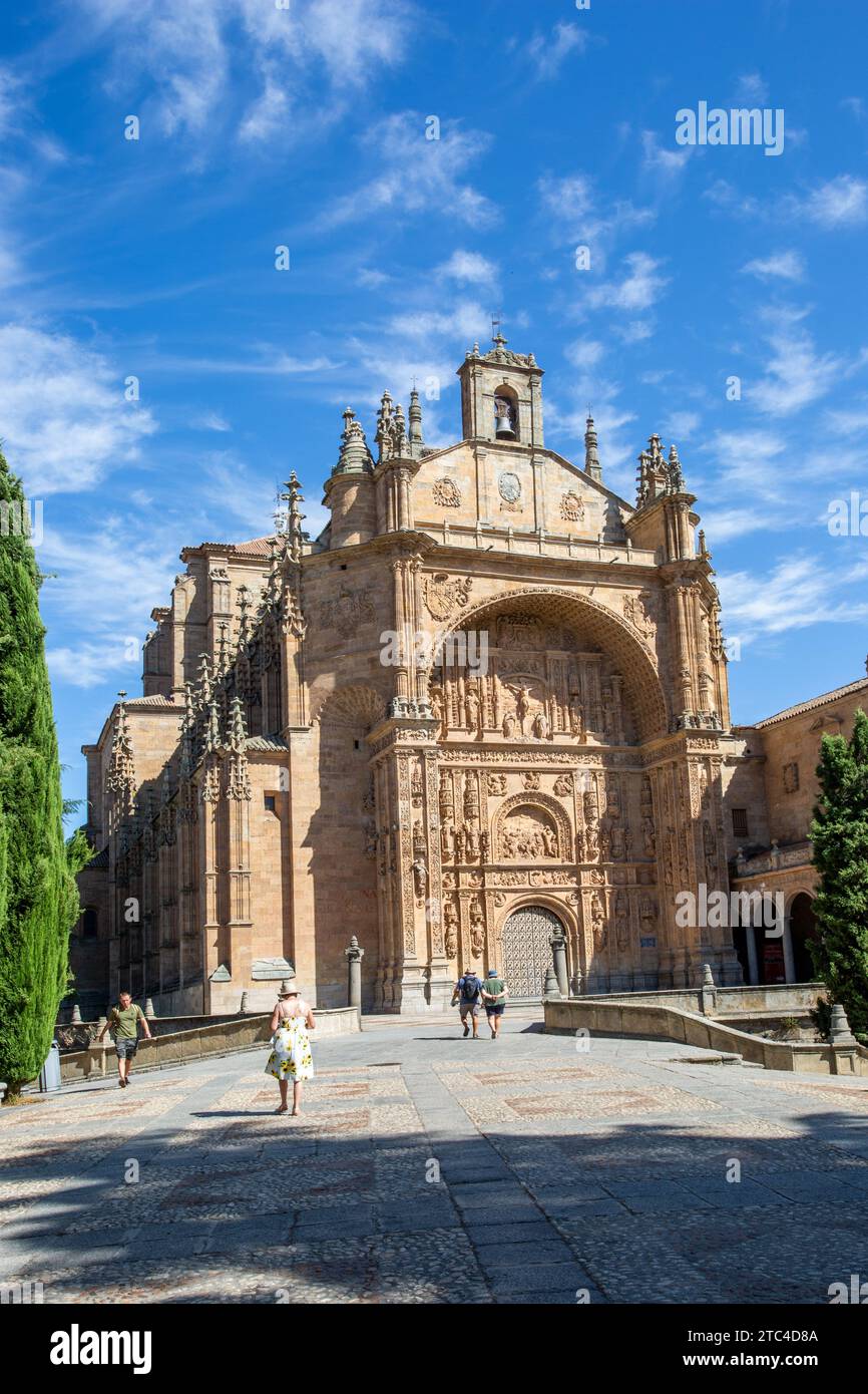 The  convent Convento de San Esteban is a Dominican monastery of Plateresque style, situated in the Plaza del Concilio de Trento Salamanca Spain Stock Photo