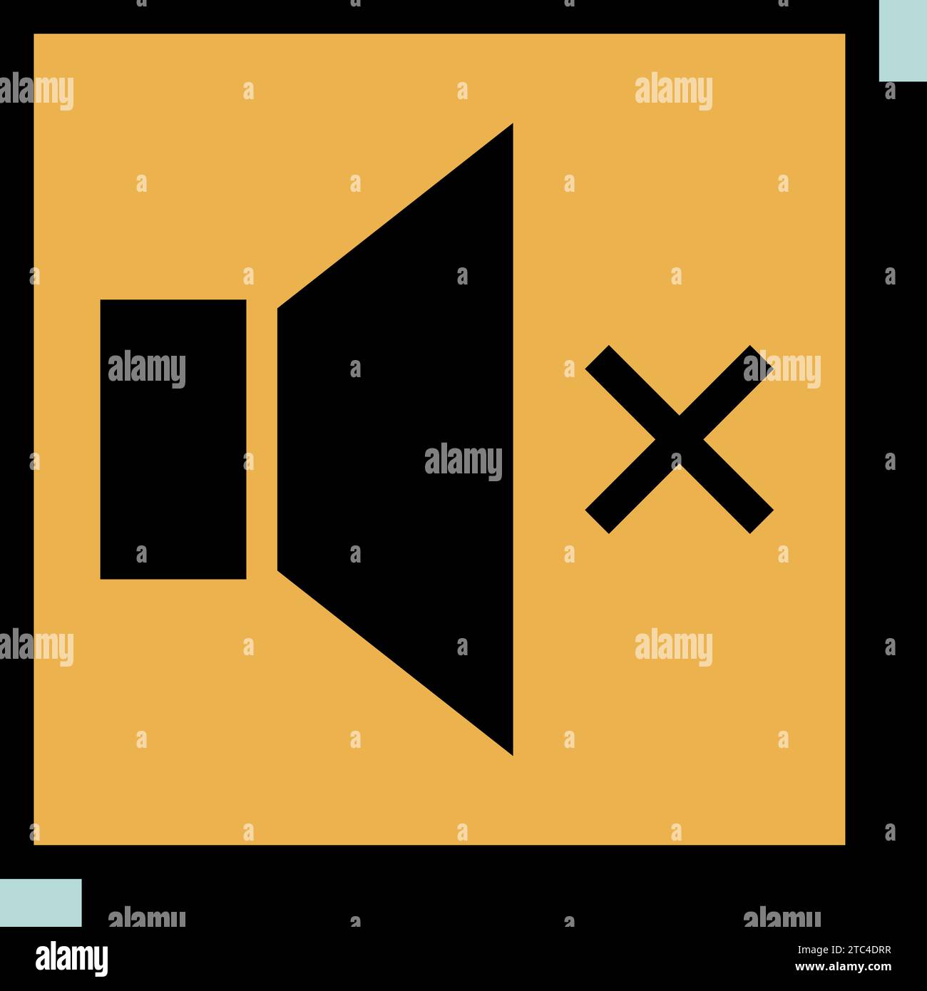 Sound on off vector isolated neo-brutalism icon. Volume. Mute button ...