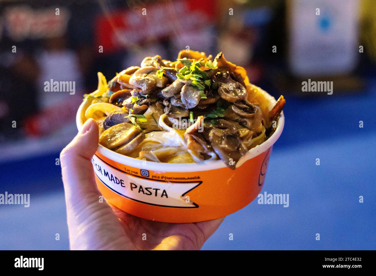 Fettuccine pasta with wild mushrooms at The Cheese Wheel, Kingdom of