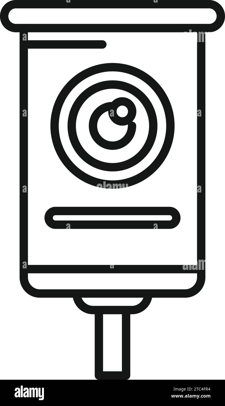 Cam road traffic icon outline vector. Warning road cam. Area control Stock Vector
