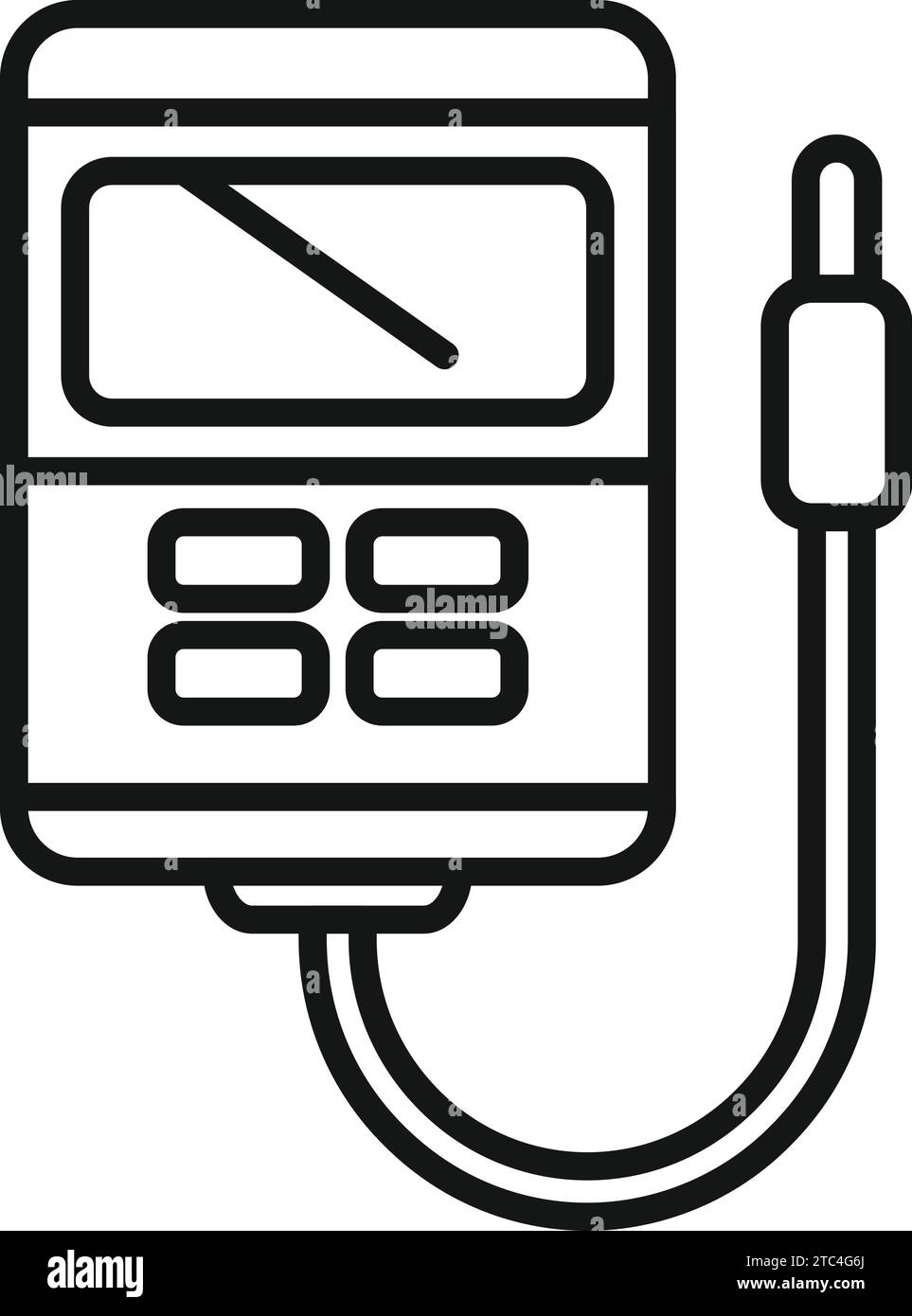 Biology ph meter icon outline vector. Water scale kit. Device measure