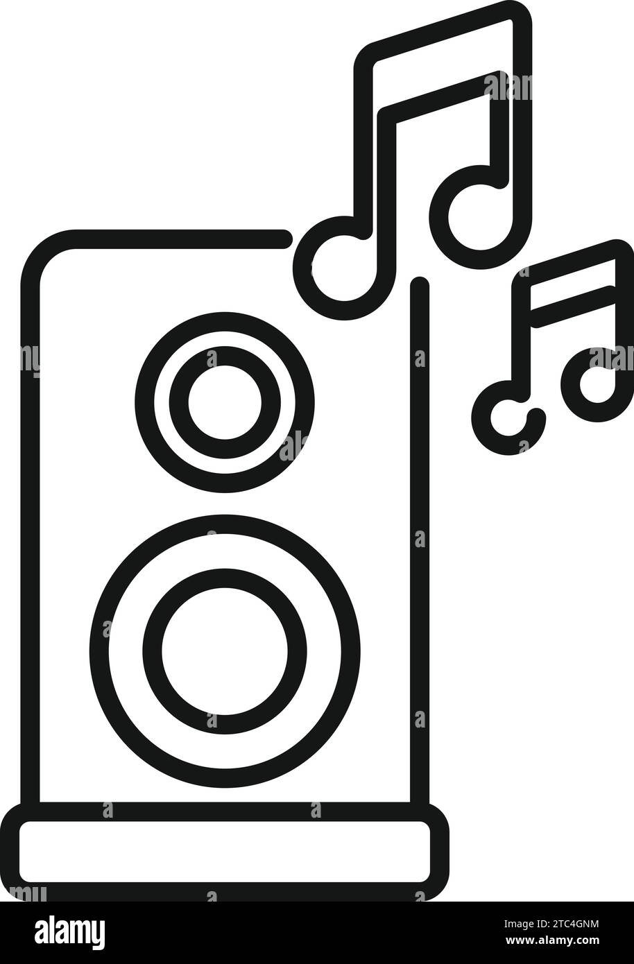 Event music speaker icon outline vector. Event planner. App time party
