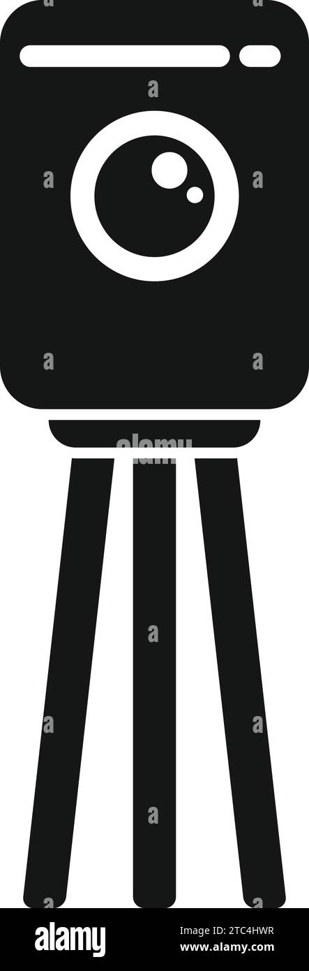 Stand limit control speed icon simple vector. Road traffic cam. Gun limit officer Stock Vector