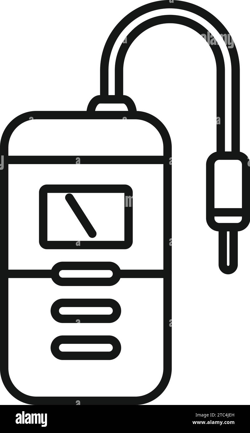 Device kit portable icon outline vector. Electronic experiment. Solution food Stock Vector