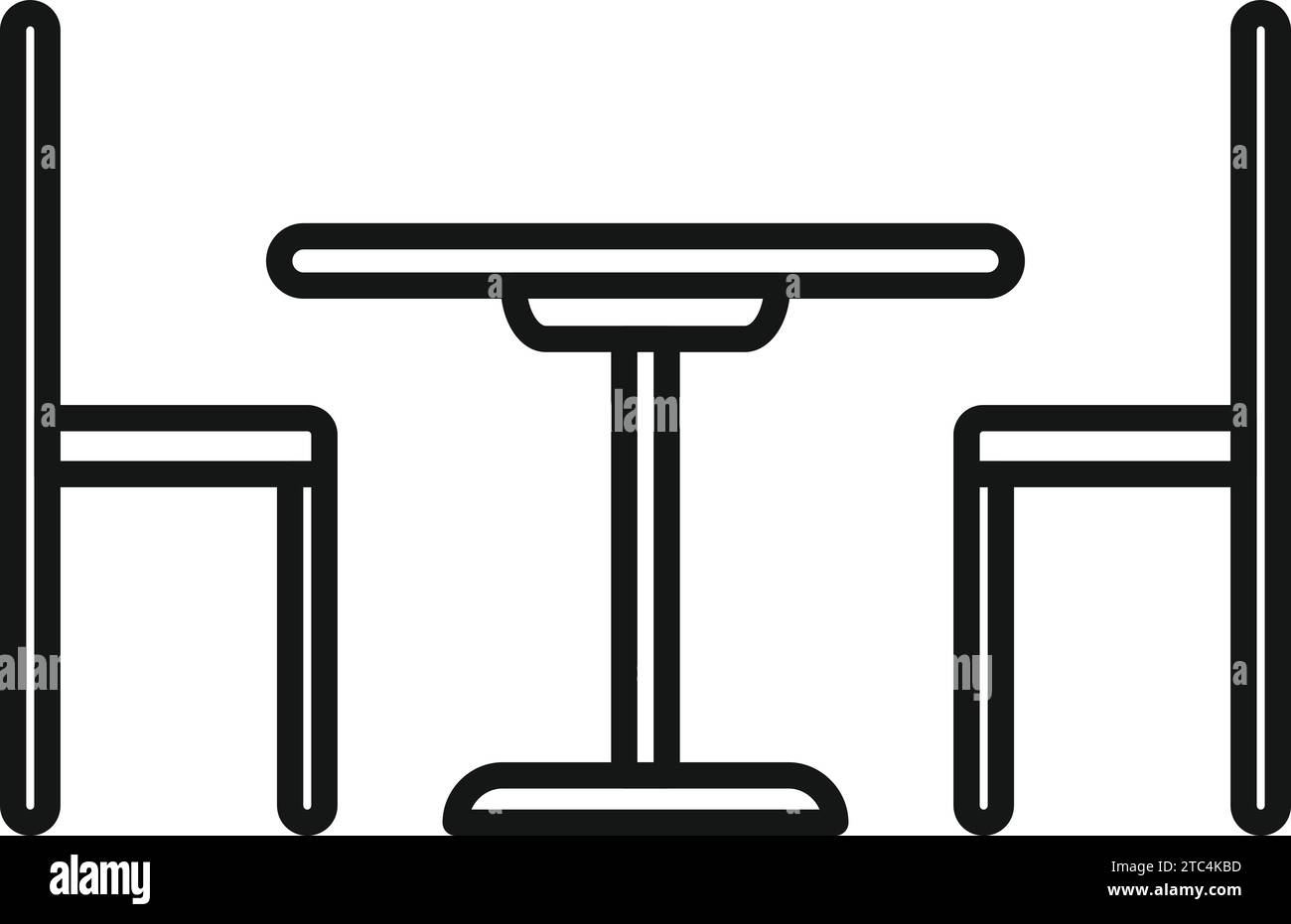 Event planner location icon outline vector. Invite day. Furniture table