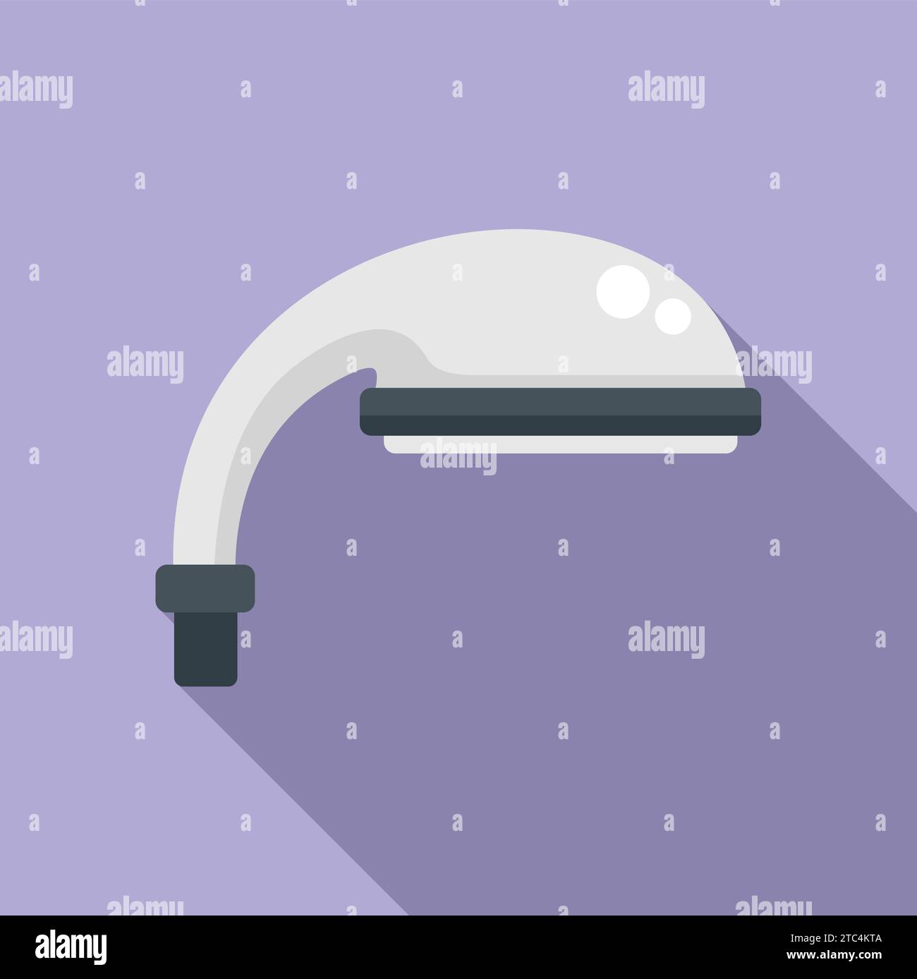 Tubing spray jet icon flat vector. Shower head. Tubing spray sign Stock