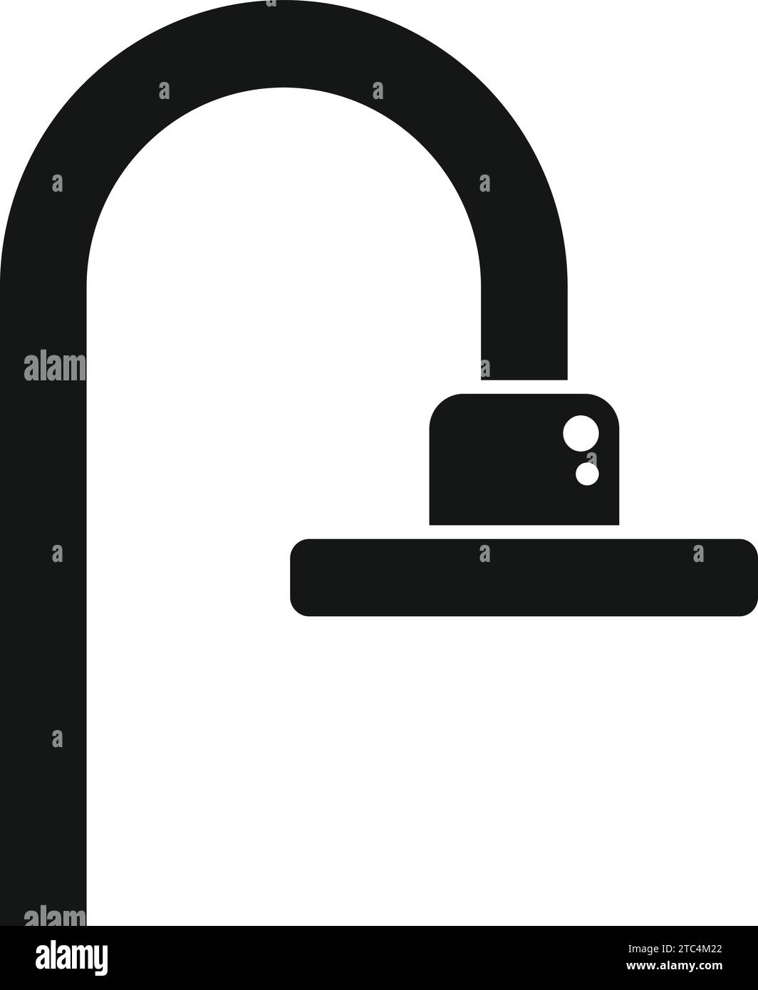 Modern shower head icon simple vector. Tubing spray. Metal rain room