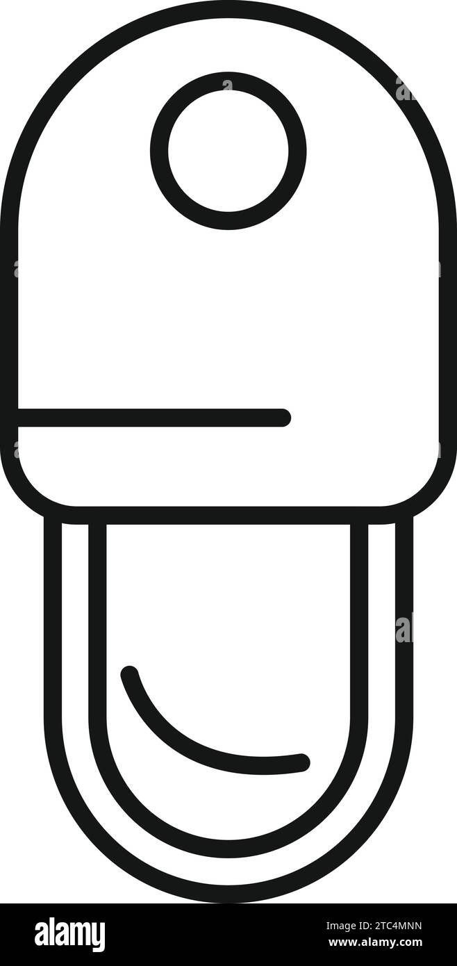 Top view object icon outline vector. Home slippers. Garment snug Stock ...