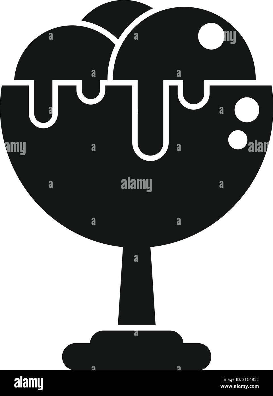 Cream gelato icon simple vector. Ice cream product. Frozen dessert