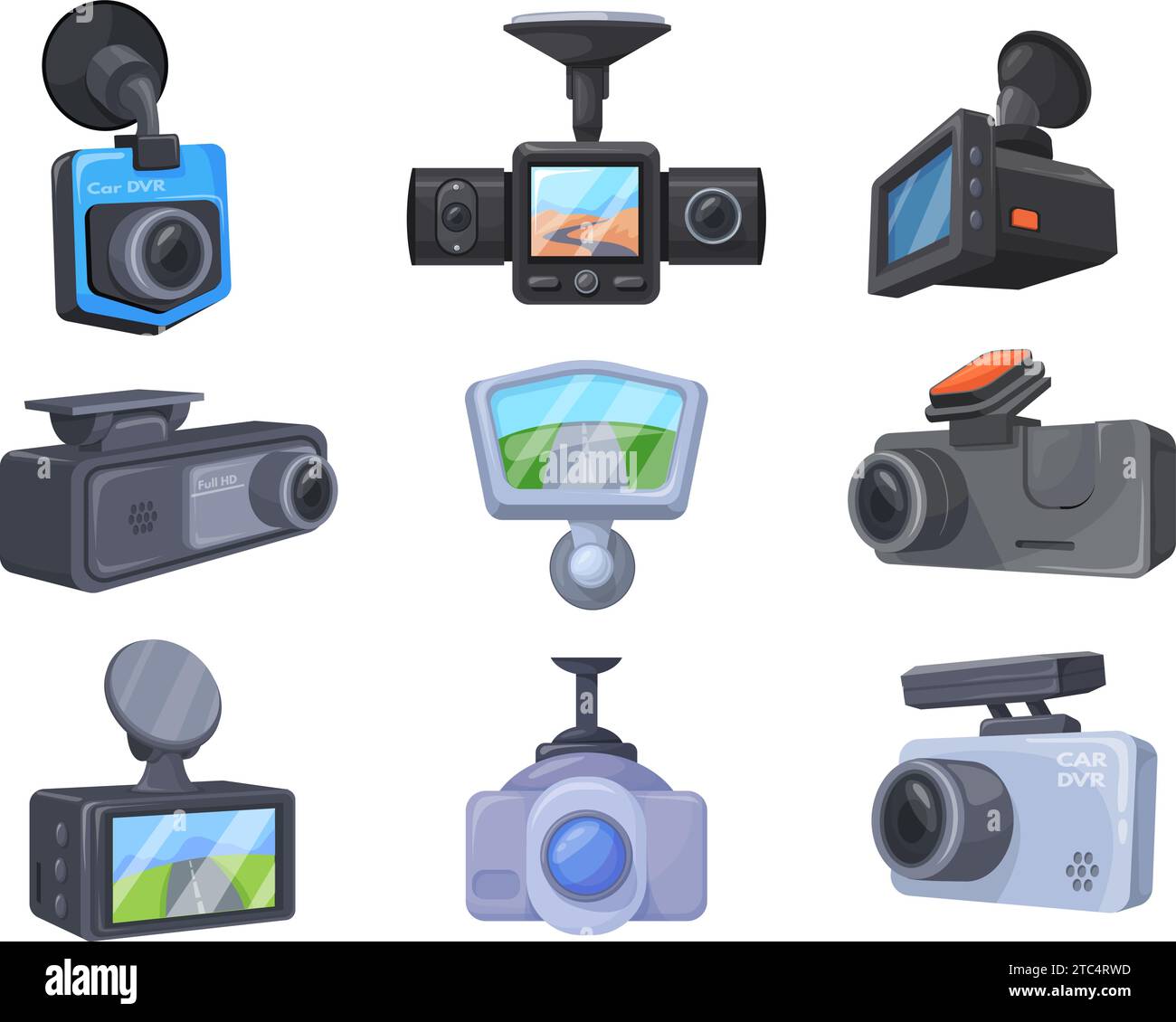 https://c8.alamy.com/comp/2TC4RWD/dvr-dash-cameras-video-recorder-system-for-driving-security-camera-mounting-on-car-window-dashcam-device-digital-technology-road-surveillance-set-cartoon-vector-illustration-of-camera-car-recorder-2TC4RWD.jpg