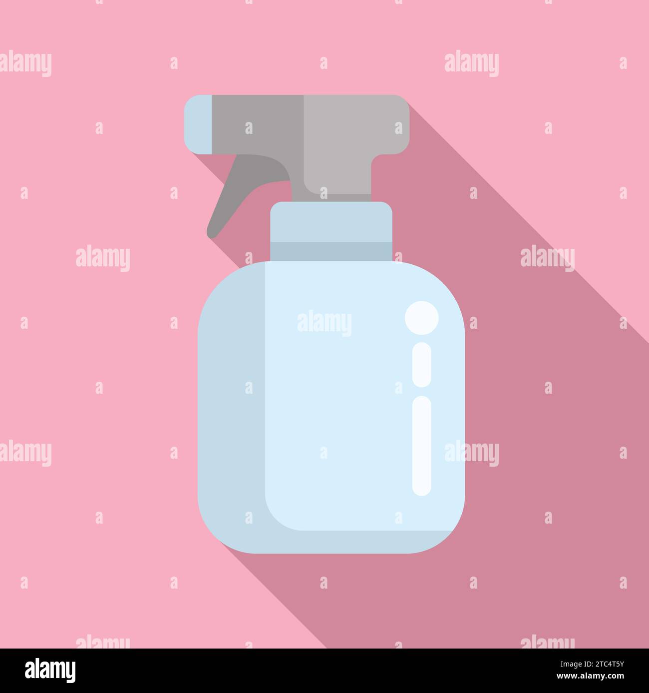 Empty spray bottle icon flat vector. Atomizer wash. Spout gear Stock Vector