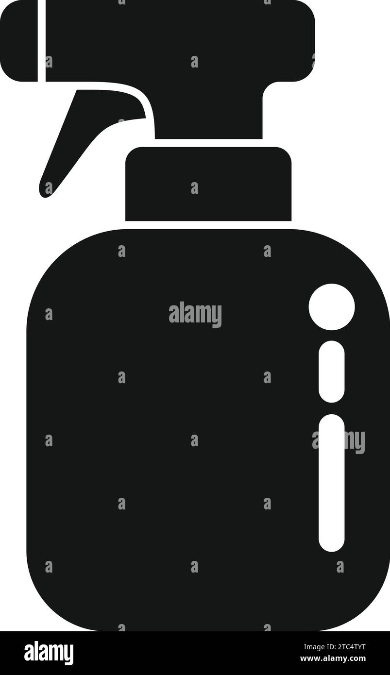 Empty spray bottle icon simple vector. Atomizer wash. Spout gear Stock Vector