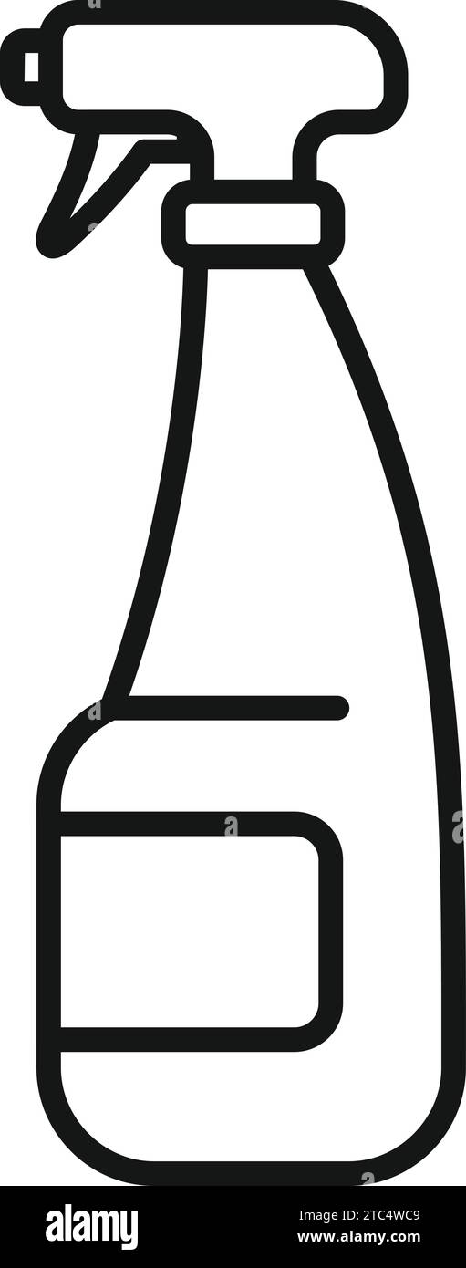 Clean can mist icon outline vector. Air nozzle safe. Palm cleanse haze