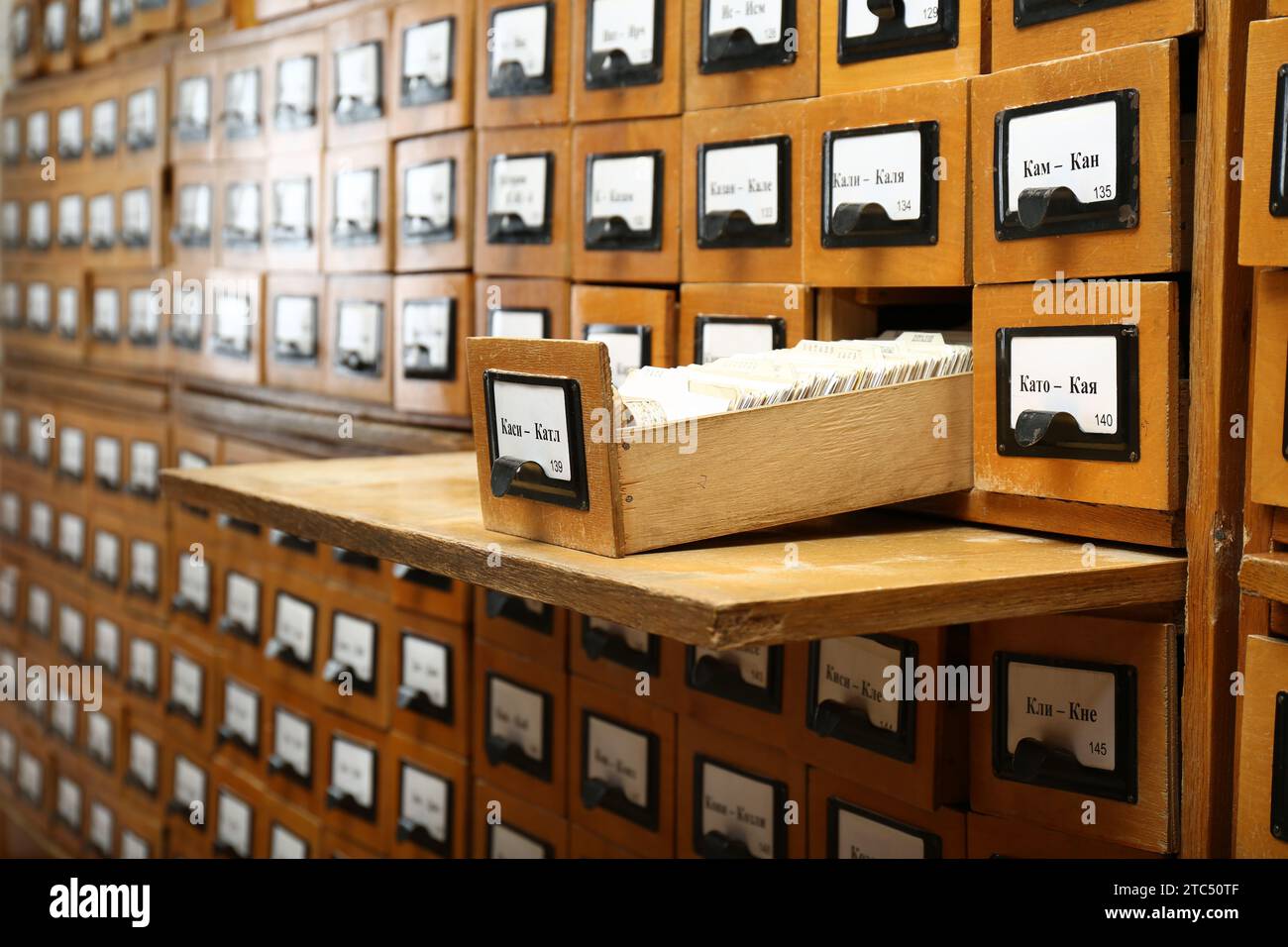 Library catalog archival book hi-res stock photography and images - Alamy