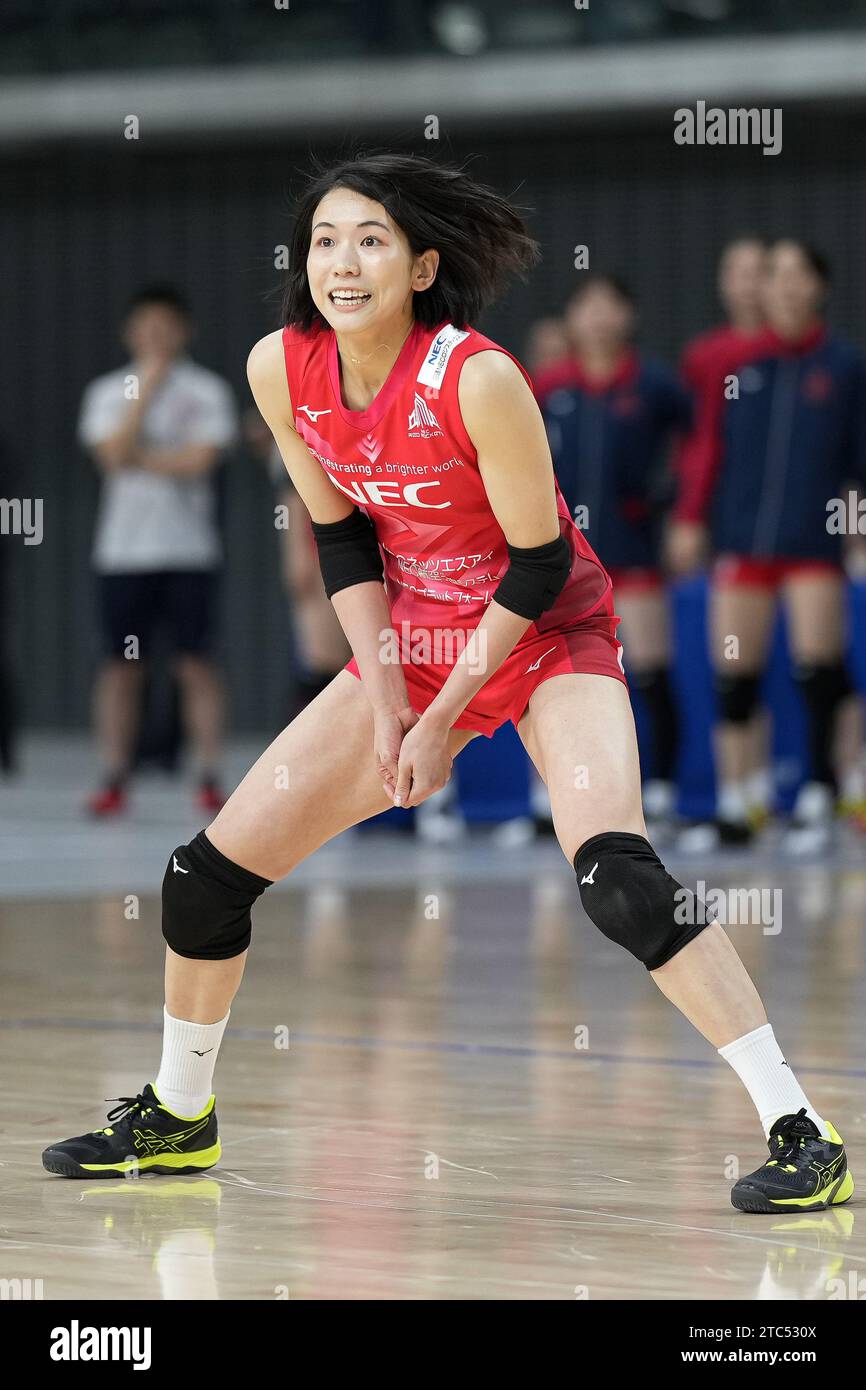 Musashino Forest Sport Plaza, Tokyo, Japan. 10th Dec, 2023. Sarina Koga (NEC), DECEMBER 10, 2023 - Volleyball : 2023 All Japan Women's Volleyball Championships (Empress's Cup) quarter-final match between NEC Red Rockets - PFU Blue Cats at Musashino Forest Sport Plaza, Tokyo, Japan. Credit: AFLO SPORT/Alamy Live News Stock Photo