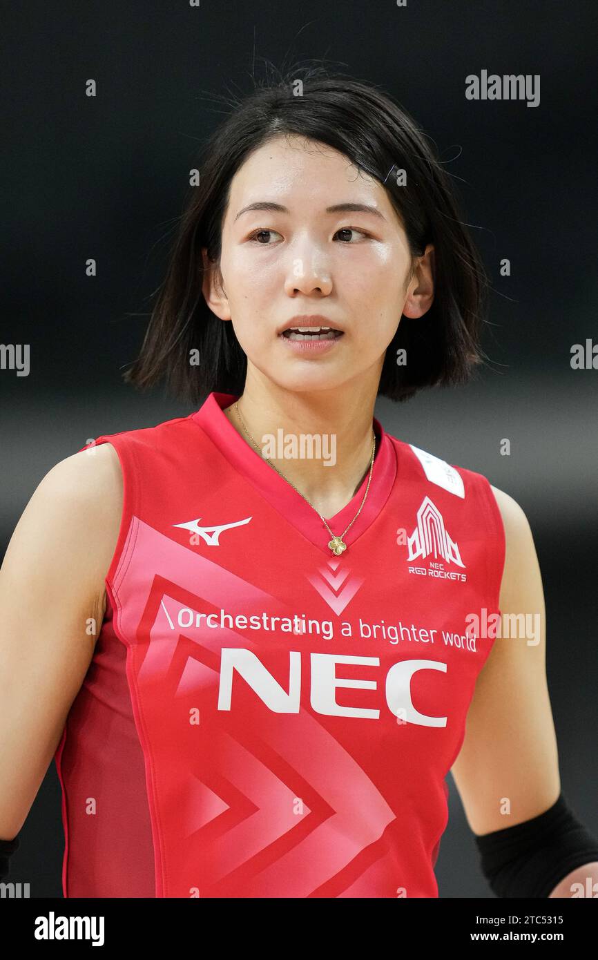 Musashino Forest Sport Plaza, Tokyo, Japan. 10th Dec, 2023. Sarina Koga (NEC), DECEMBER 10, 2023 - Volleyball : 2023 All Japan Women's Volleyball Championships (Empress's Cup) quarter-final match between NEC Red Rockets - PFU Blue Cats at Musashino Forest Sport Plaza, Tokyo, Japan. Credit: AFLO SPORT/Alamy Live News Stock Photo