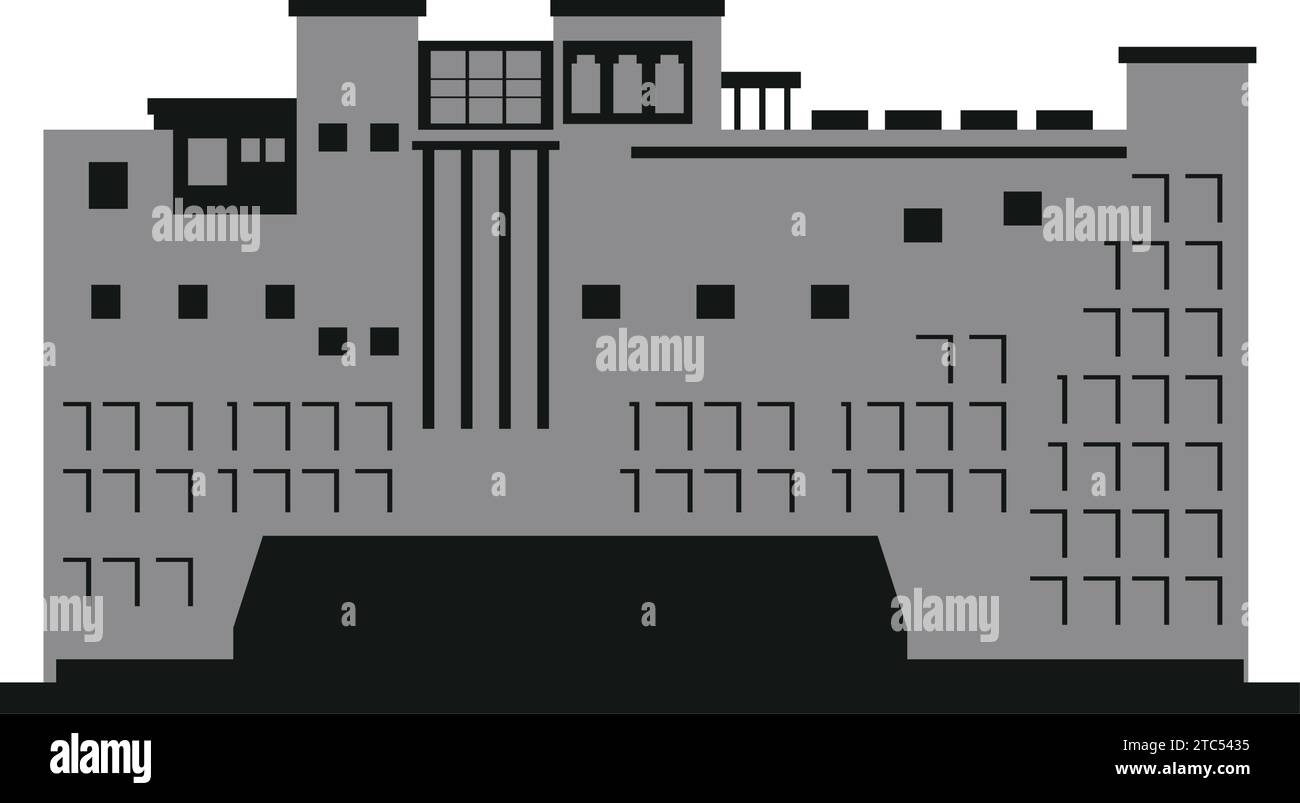 pakistan landmark baltit fort Stock Vector