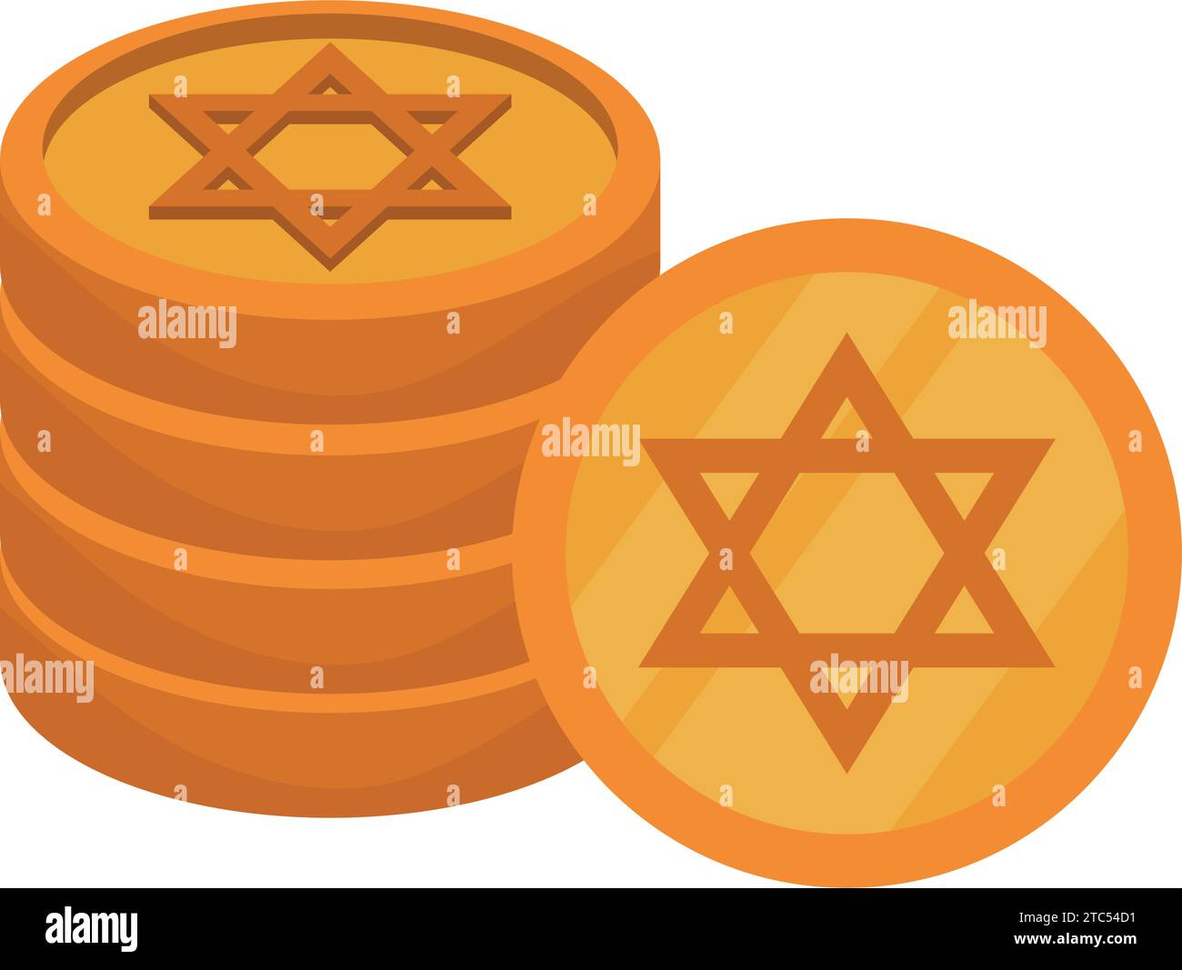 hanukkah golden coins Stock Vector Image &amp; Art - Alamy