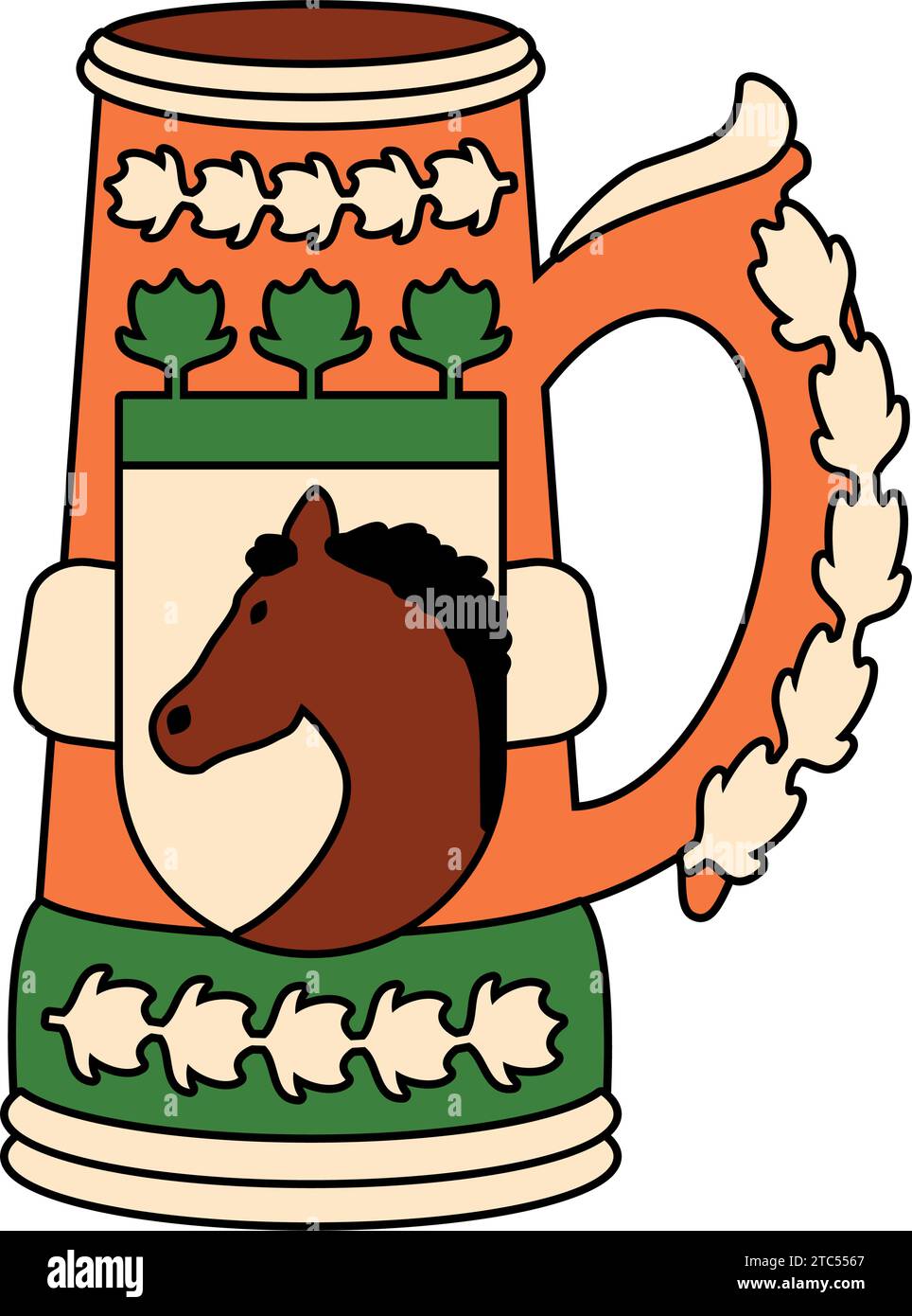 germany beer steins with horse Stock Vector Image & Art Alamy
