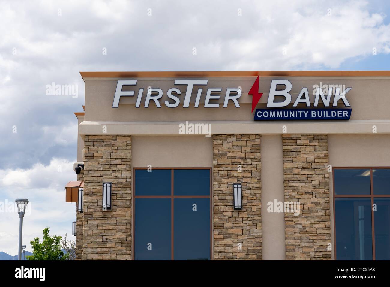 A Firstier Bank branch in Broomfield, United States, May 17, 2023. Stock Photo