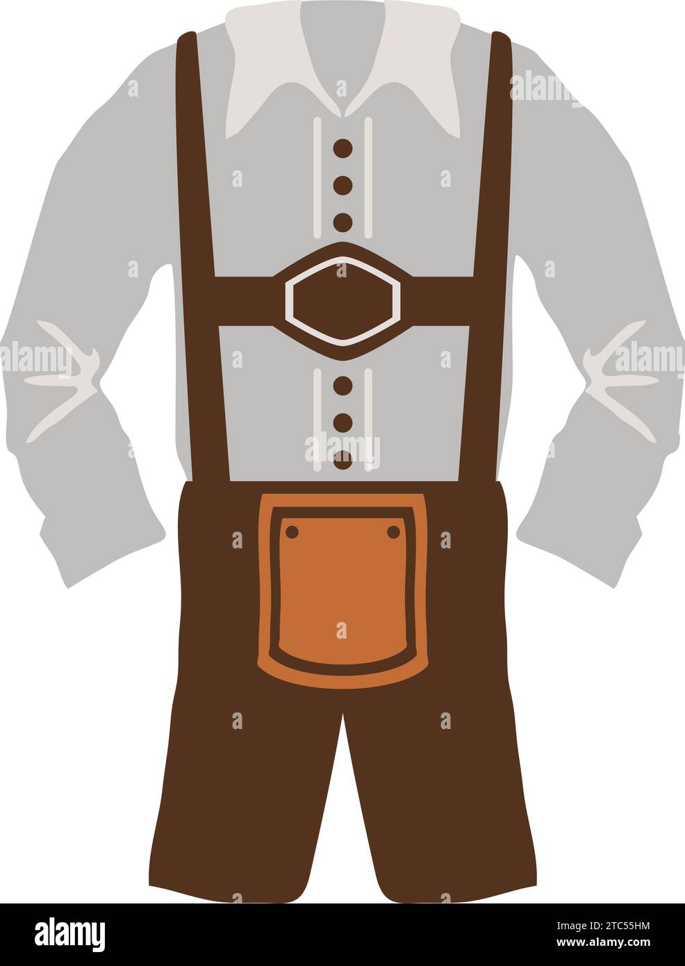 germany lederhosen costume illustration isolated Stock Vector Image ...