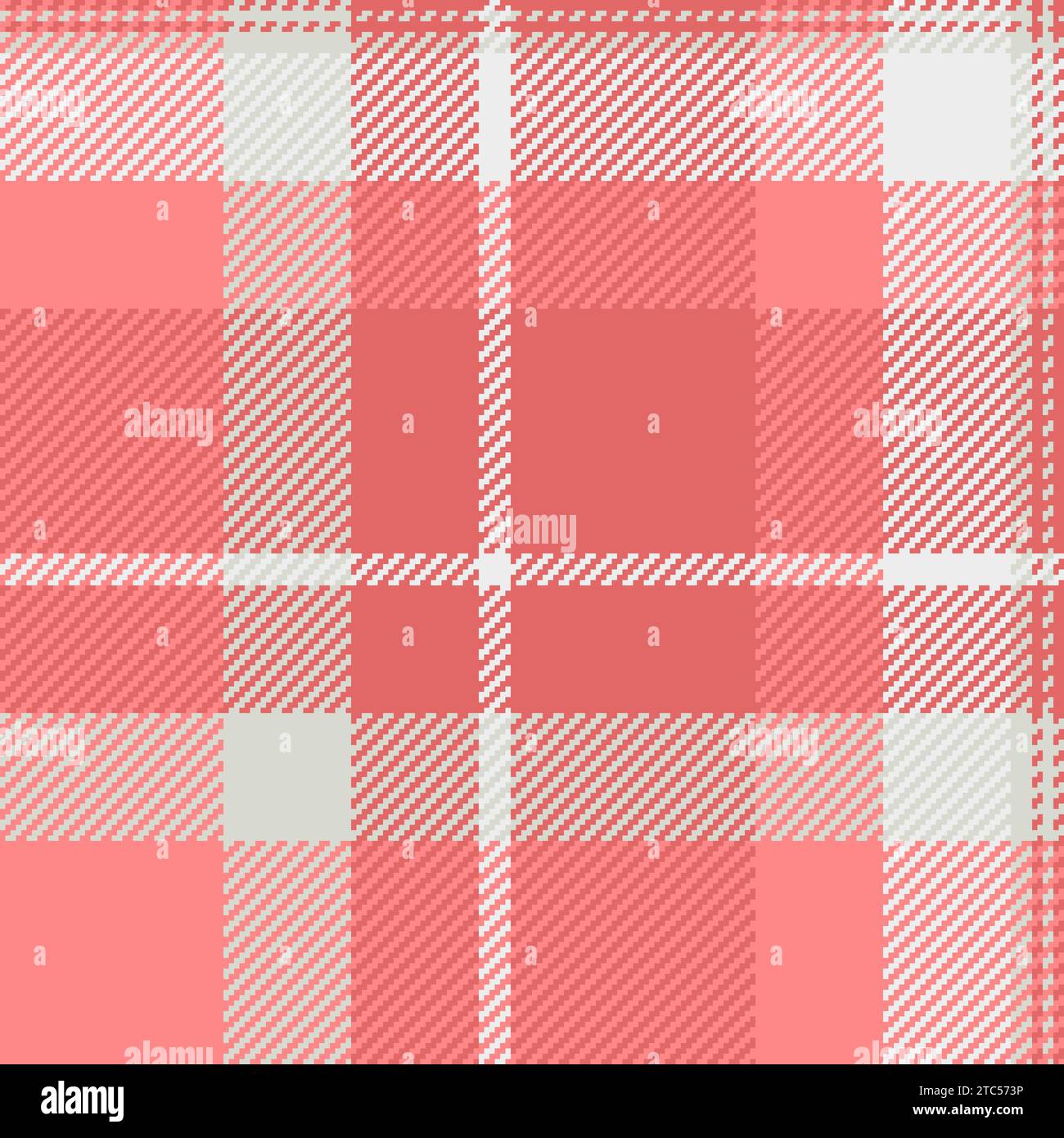 Outfit texture vector seamless, celtic plaid textile tartan. Merry background fabric check pattern in red and white colors. Stock Vector