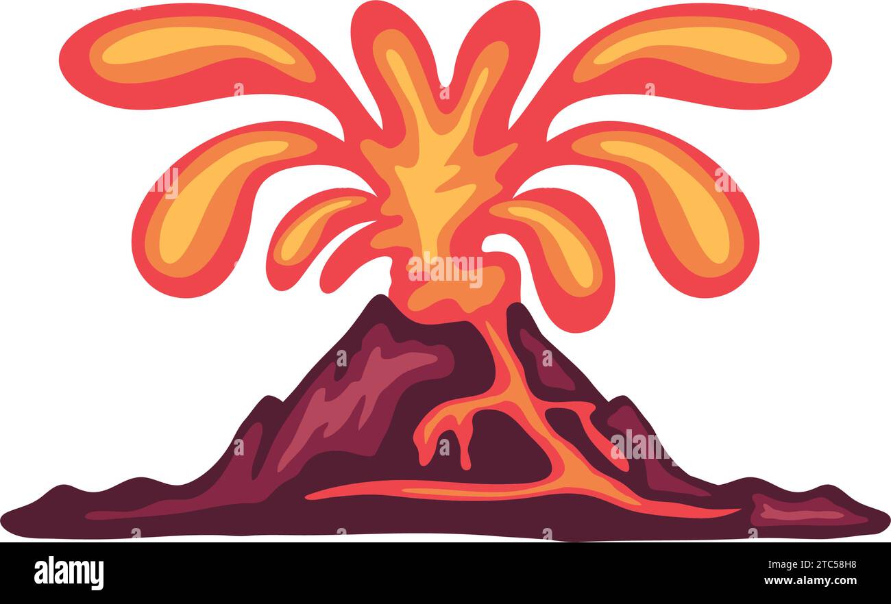 volcano lava coming out Stock Vector Image & Art Alamy