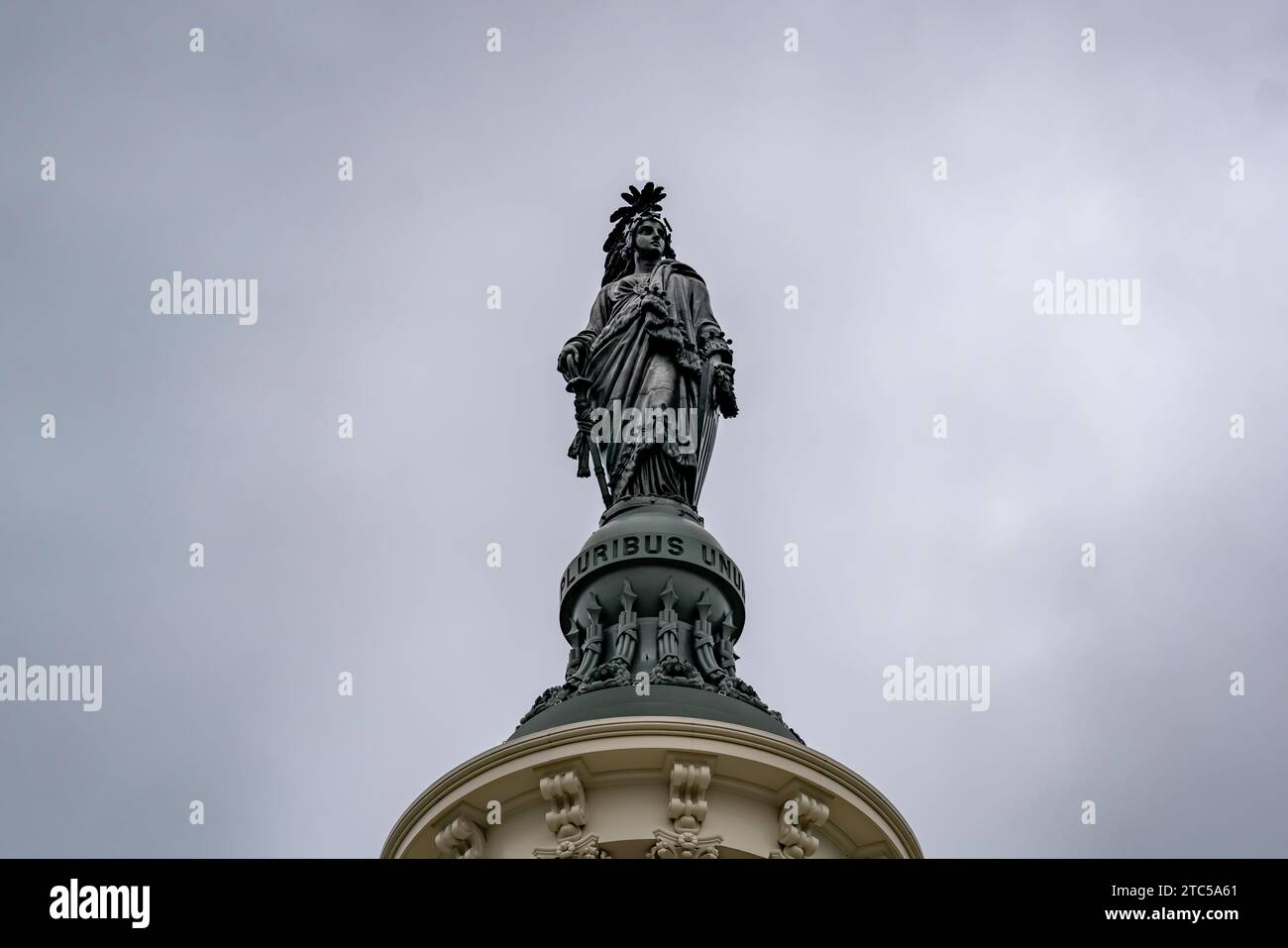 Statue of Freedom on the US Capitol Building Dome in Washington DC USA Stock Photo Alamy