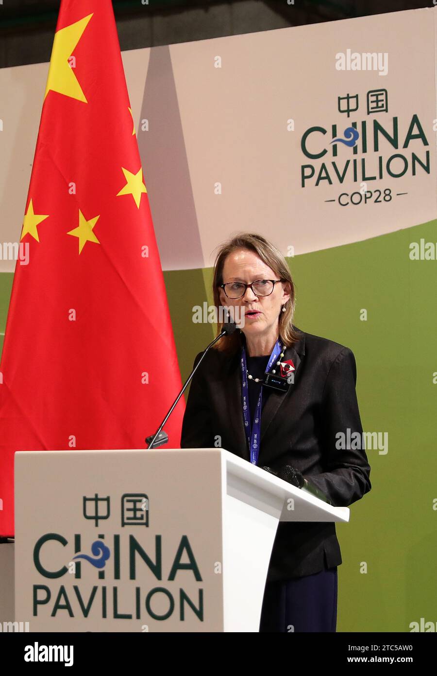 Dubai, United Arab Emirates. 9th Dec, 2023. Mary Warlick, deputy