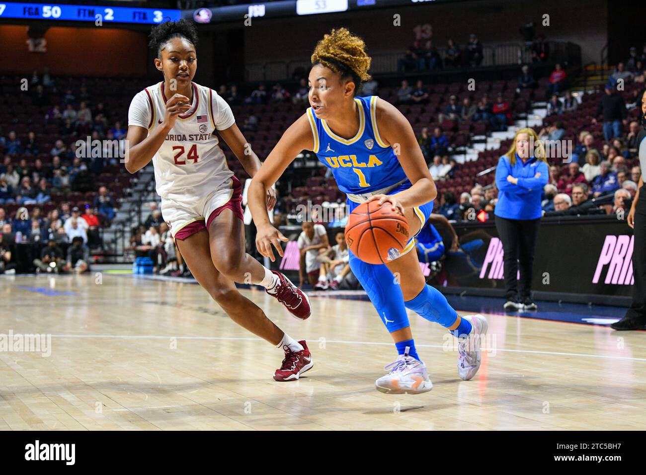 Uncasville, CT, USA. 10th Dec, 2023. UCLA Bruins guard Kiki Rice (1