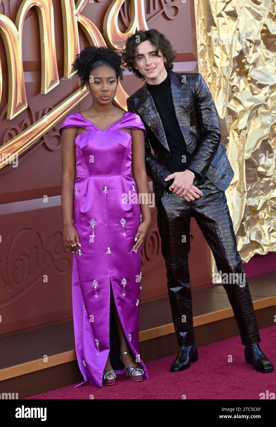 LOS ANGELES, USA. December 10, 2023 Calah Lane & Timothee Chalamet at