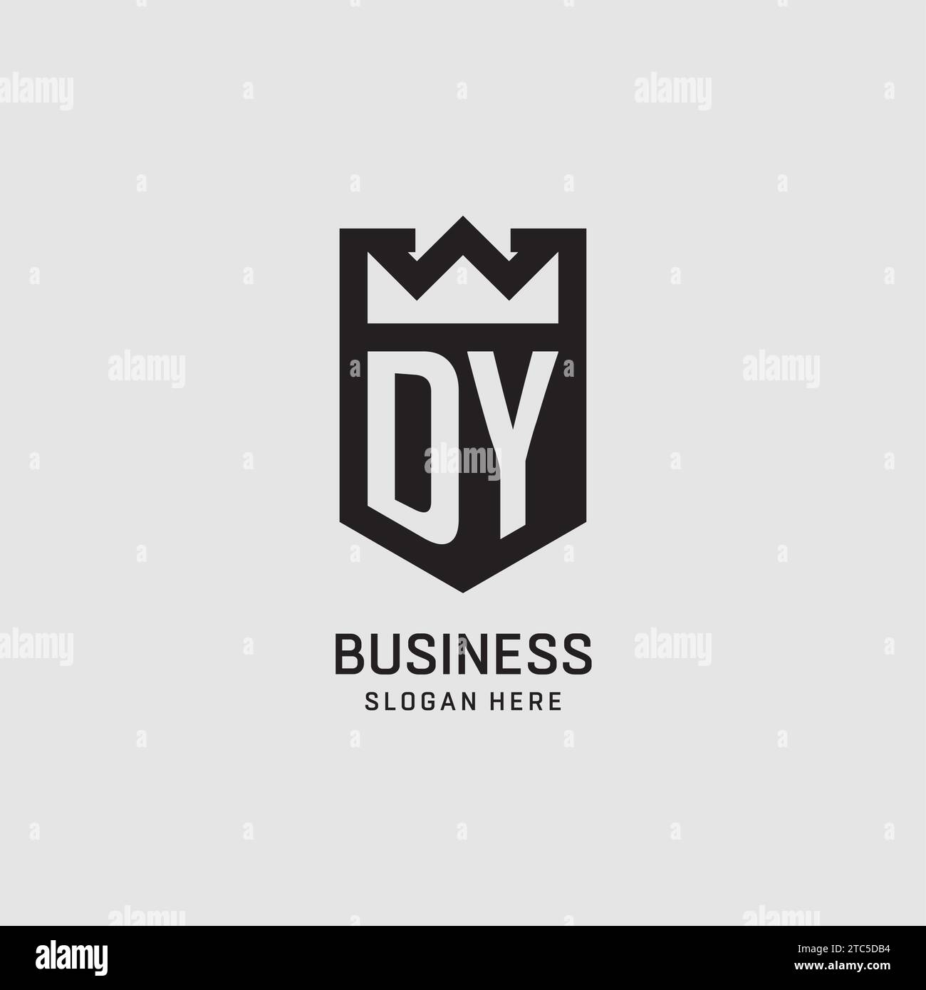 Initial DY logo shield shape, creative esport logo design vector graphic Stock Vector