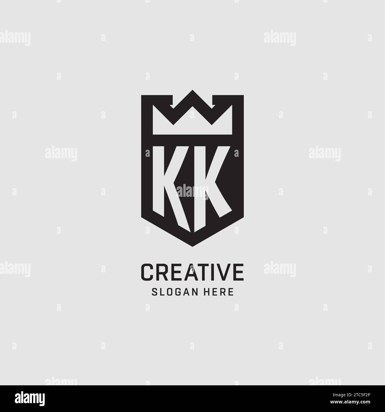 Initial KK Logo Shield Shape Creative Esport Logo Design Vector initial-kk-logo-shield-shape-creative-esport-logo-design-vector