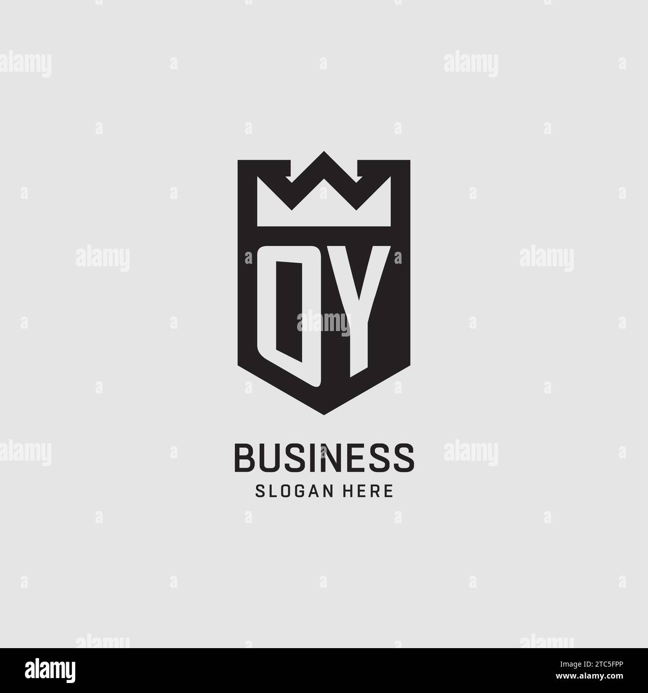 Initial OY logo shield shape, creative esport logo design vector graphic Stock Vector