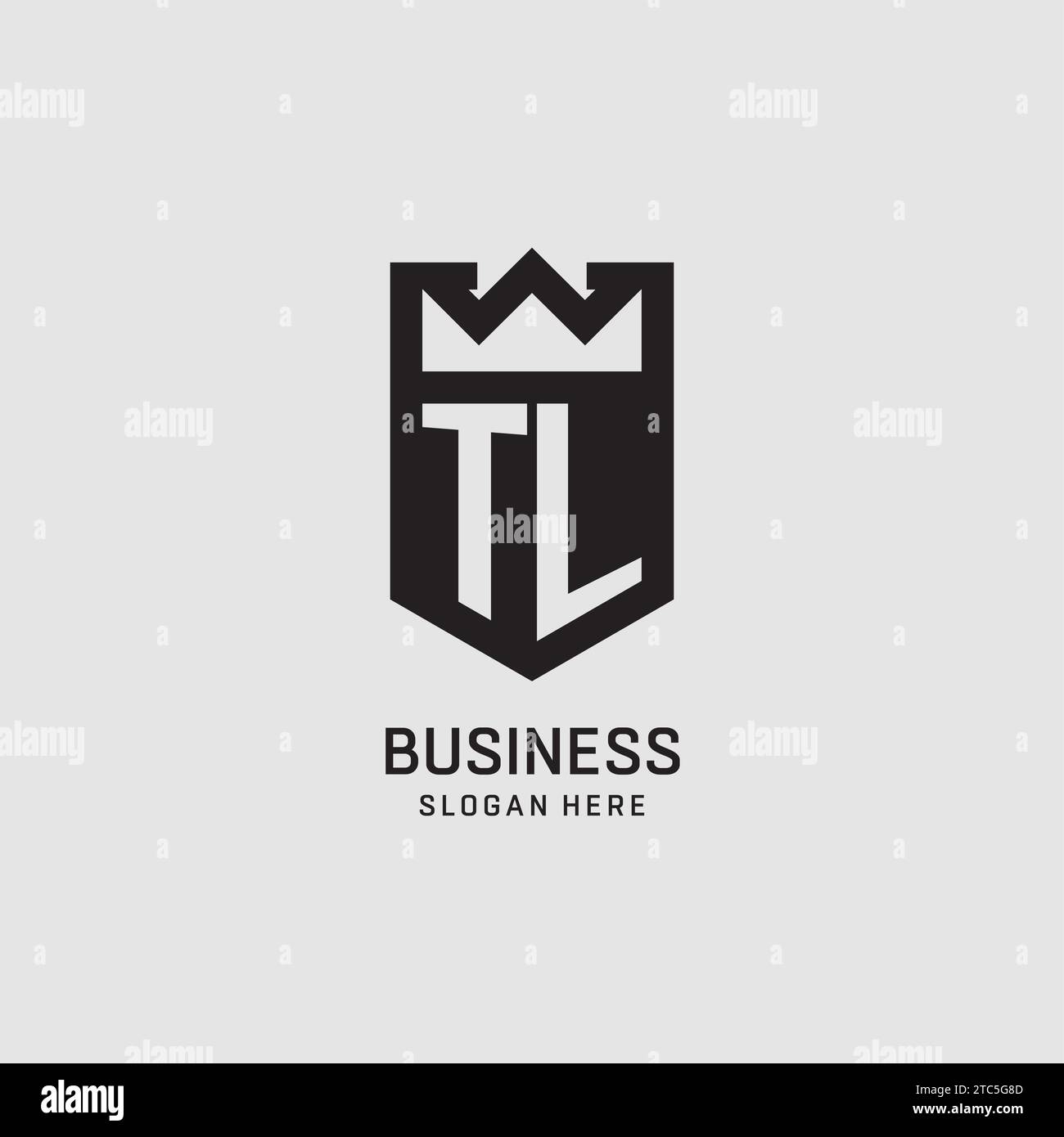 Initial TL logo shield shape, creative esport logo design vector graphic Stock Vector