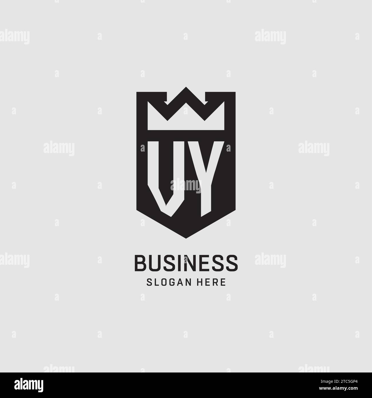 Initial VY logo shield shape, creative esport logo design vector graphic Stock Vector